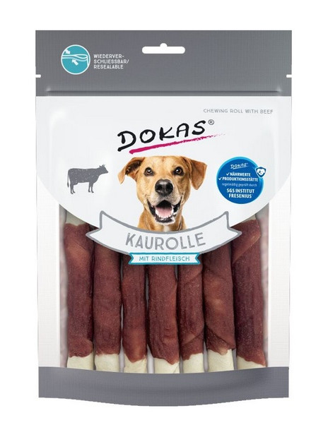 Dokas Pies Rolki z wołowiną 190g