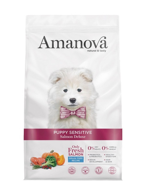 Amanova Dog Puppy  Sensitive Salmon Deluxe - łosoś 7kg