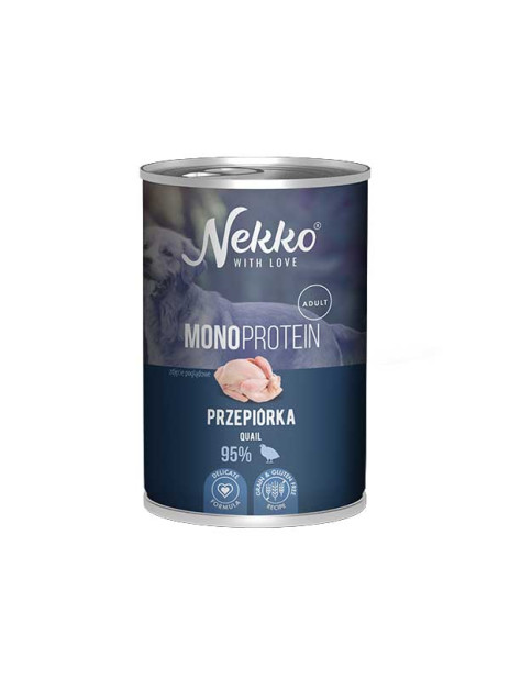 NEKKO MONOPROTEIN ADULT Przepiórka puszka 400g