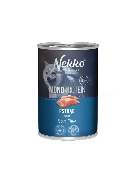 NEKKO MONOPROTEIN ADULT Pstrąg puszka 400g