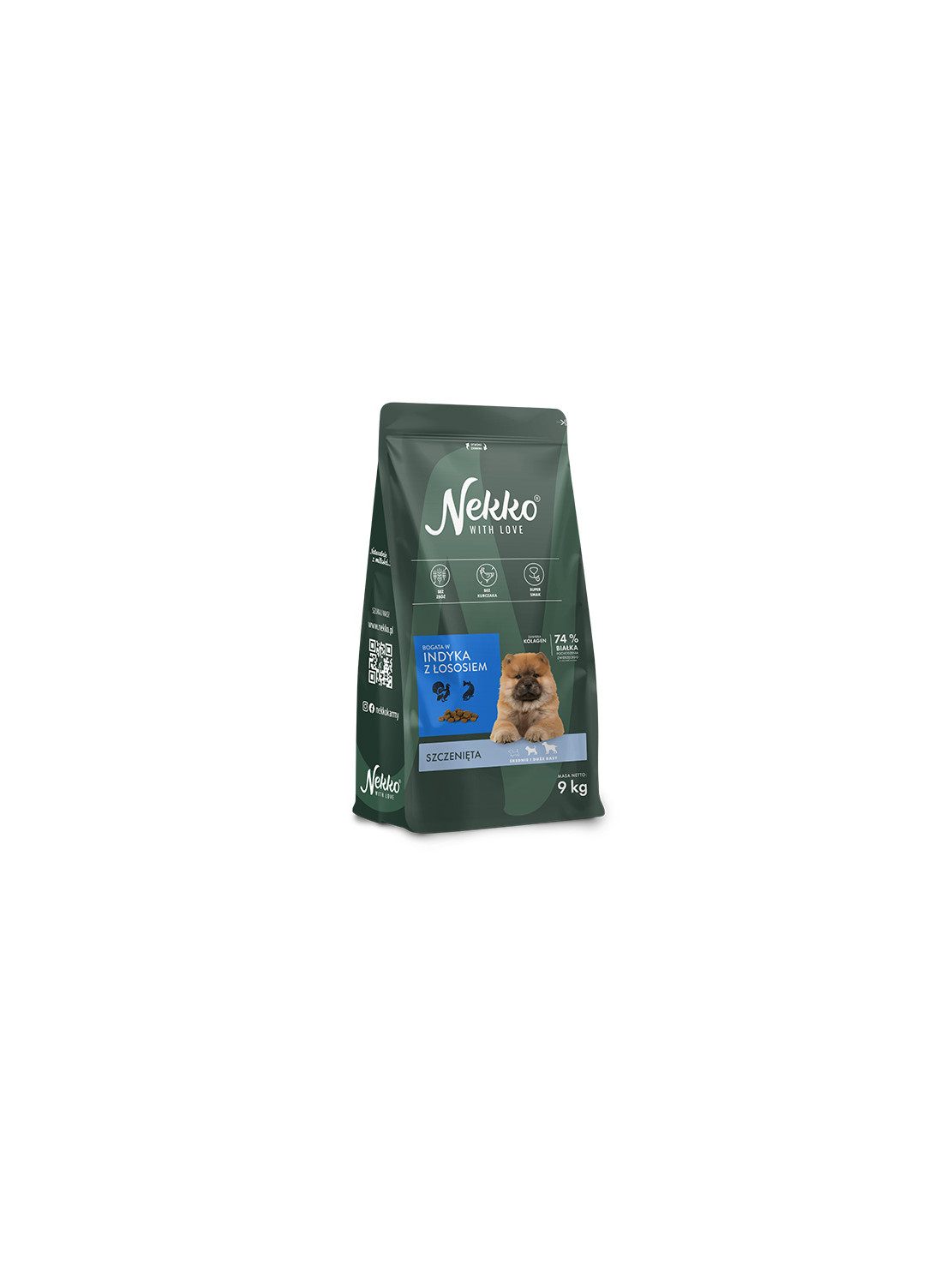 NEKKO Grain Free dla szczeniąt średnich i dużych ras Indyk/Łosoś 9kg