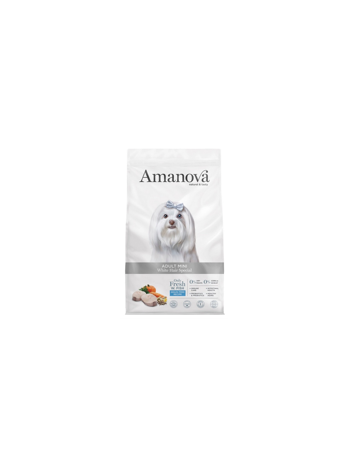 Amanova Dog Adult Mini White Hair Special 800g