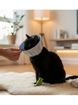 Grande Finale Kołnierz pozabiegowy z tkaniny rozmiar 5 niebieski [WET/KT/5(XXL)]