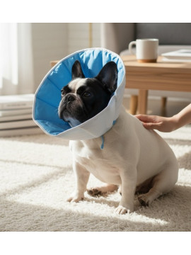 Grande Finale Kołnierz pozabiegowy z tkaniny rozmiar 5 niebieski [WET/KT/5(XXL)]