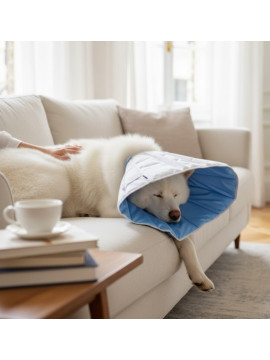 Grande Finale Kołnierz pozabiegowy z tkaniny rozmiar 3 niebieski [WET/KT/3(L)]