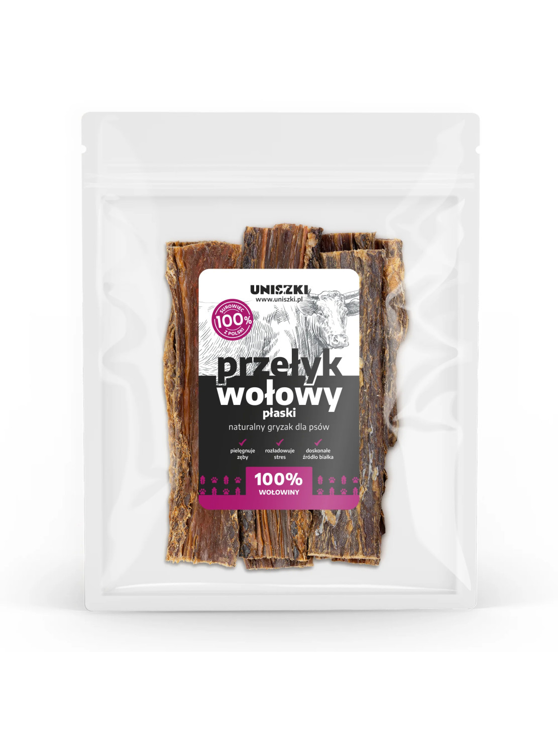 Przełyk wołowy płaski 100g Uniszki