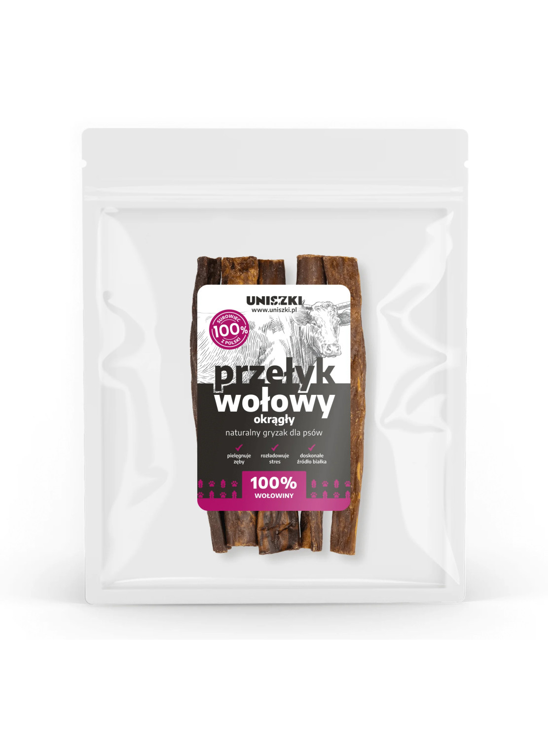 Przełyk wołowy okrągły 100g Uniszki