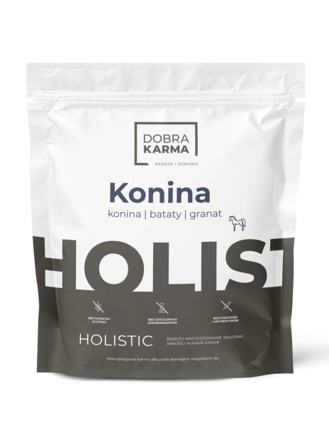 Bezzbożowa DobraKARMA Holistic - konina | bataty | granat | 2kg