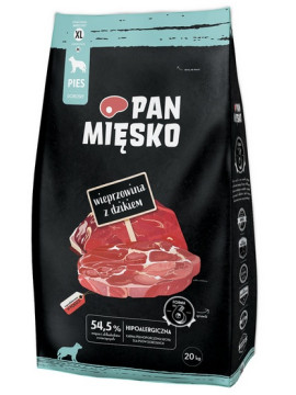 Pan Mięsko Karma sucha dla psa - wieprzowina i dzik chrupki XL 20kg
