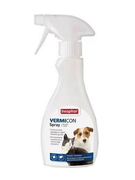 Beaphar Vermicon Spray dla psa i kota przeciwko pchłom i kleszczom 250ml
