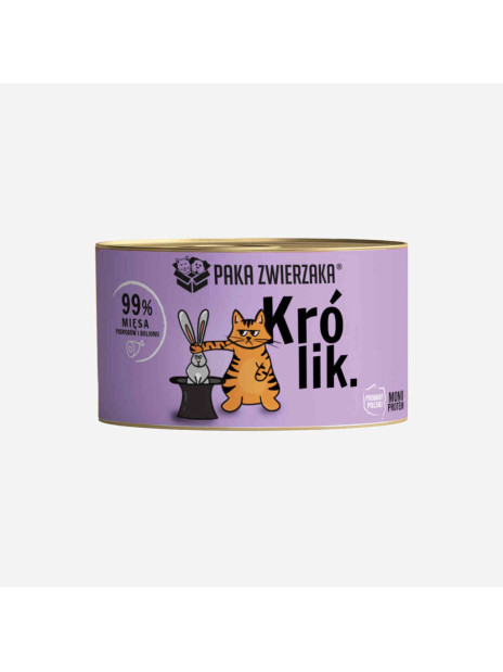 Karma mokra dla kota PAKA ZWIERZAKA królik 200 g