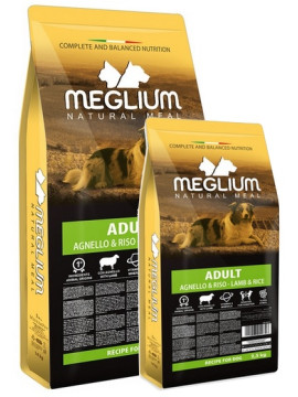 Meglium Dog Adult Lamb & Rice Sucha karma z jagnięciną 14kg +2,5kg Gratis