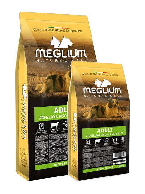 Meglium Dog Adult Lamb & Rice Sucha karma z jagnięciną 14kg +2,5kg Gratis
