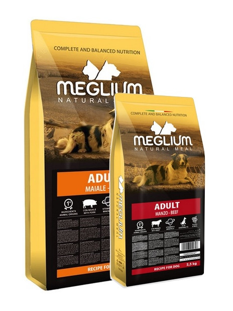 Meglium Dog Adult Pork Sucha karma z wieprzowiną 14kg + 2,5kg Gratis