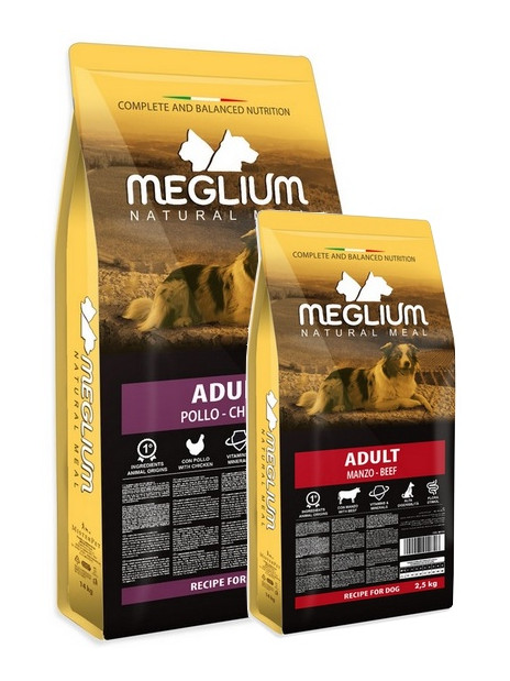 Meglium Dog Adult Chicken Sucha karma z kurczakiem 14kg + 2,5kg Gratis
