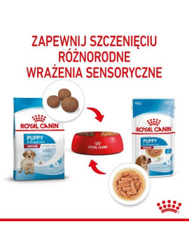 Royal Canin Medium Puppy karma mokra w sosie dla szczeniąt, od 2 do 12 miesiąca, ras średnich 140g