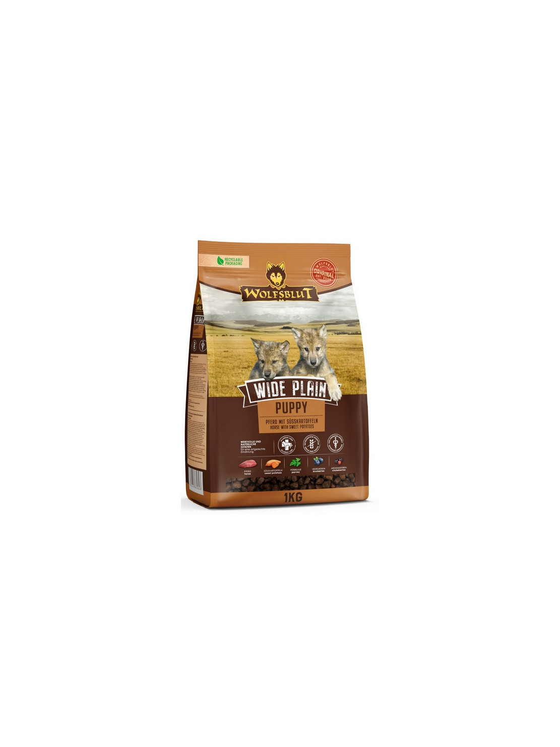 Wolfsblut Dog Wide Plain Puppy - konina i bataty 1kg