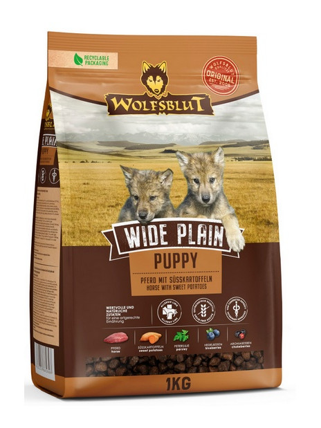 Wolfsblut Dog Wide Plain Puppy - konina i bataty 1kg