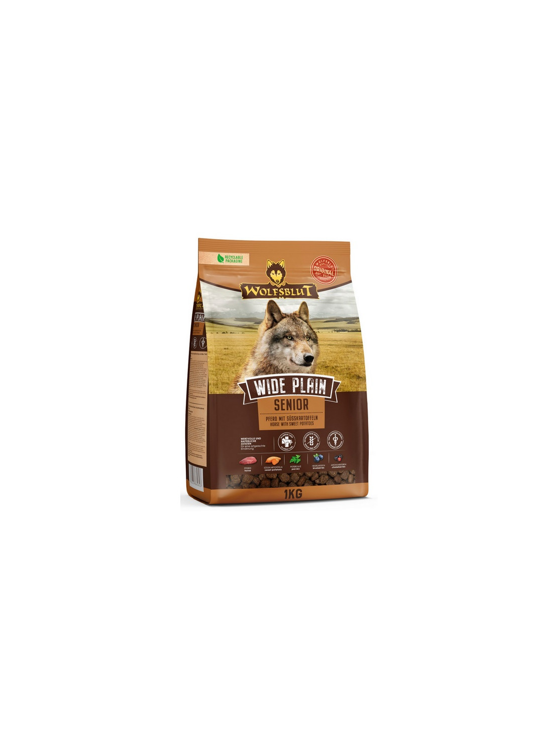 Wolfsblut Dog Wide Plain Senior - konina i bataty 1kg