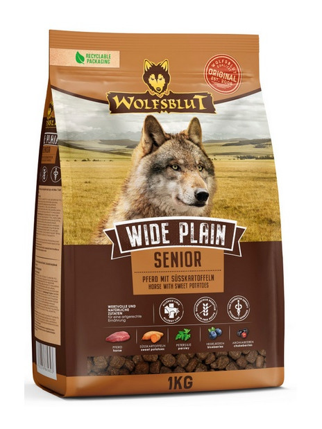 Wolfsblut Dog Wide Plain Senior - konina i bataty 1kg