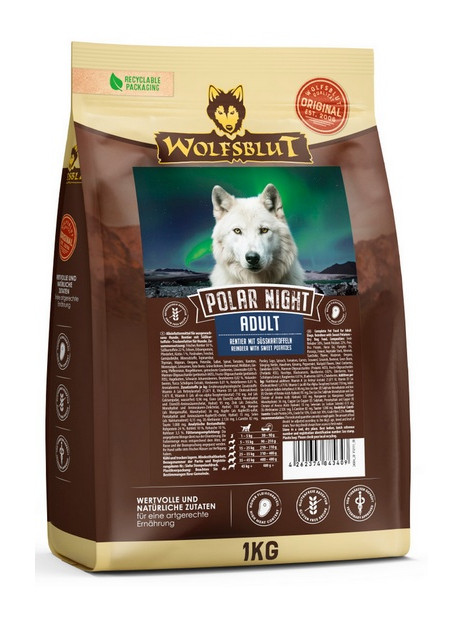 Wolfsblut Dog Polar Night Adult - renifer i bataty 1kg