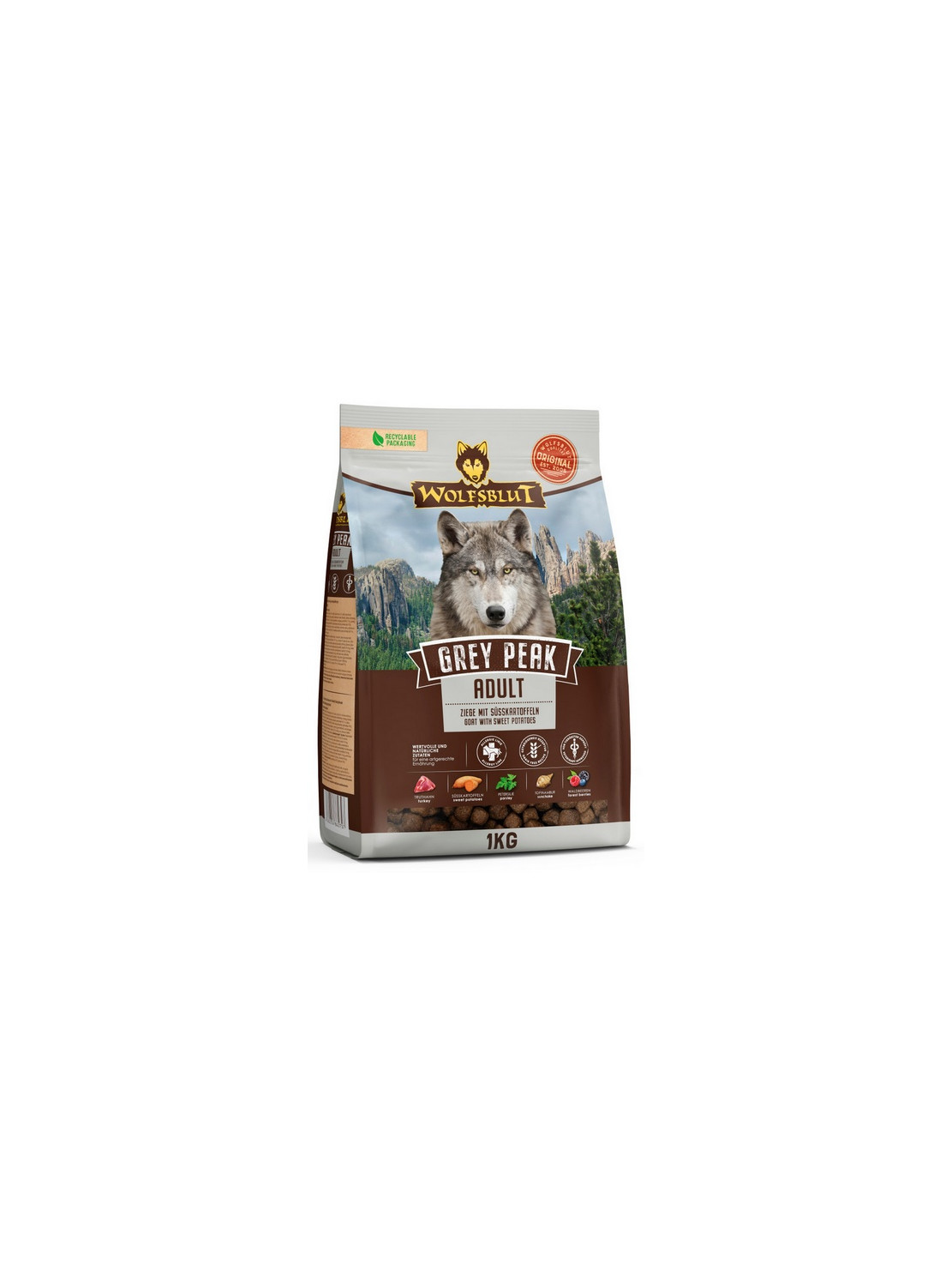 Wolfsblut Dog Grey Peak Adult - koza i bataty 1kg