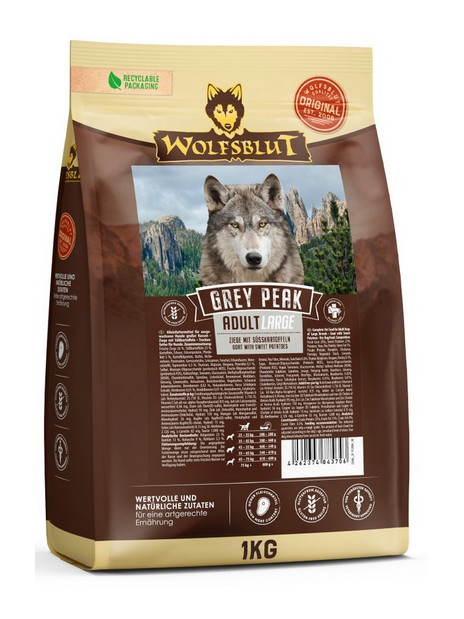 Wolfsblut Dog Grey Peak Adult Large - koza i bataty 1kg