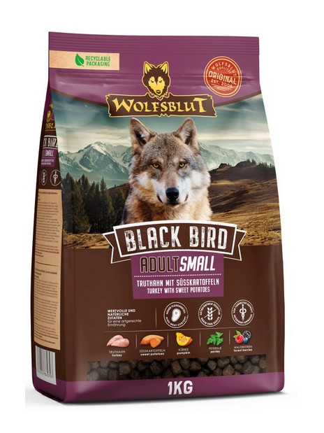 Wolfsblut Dog Black Bird Adult Small - indyk i bataty 1kg