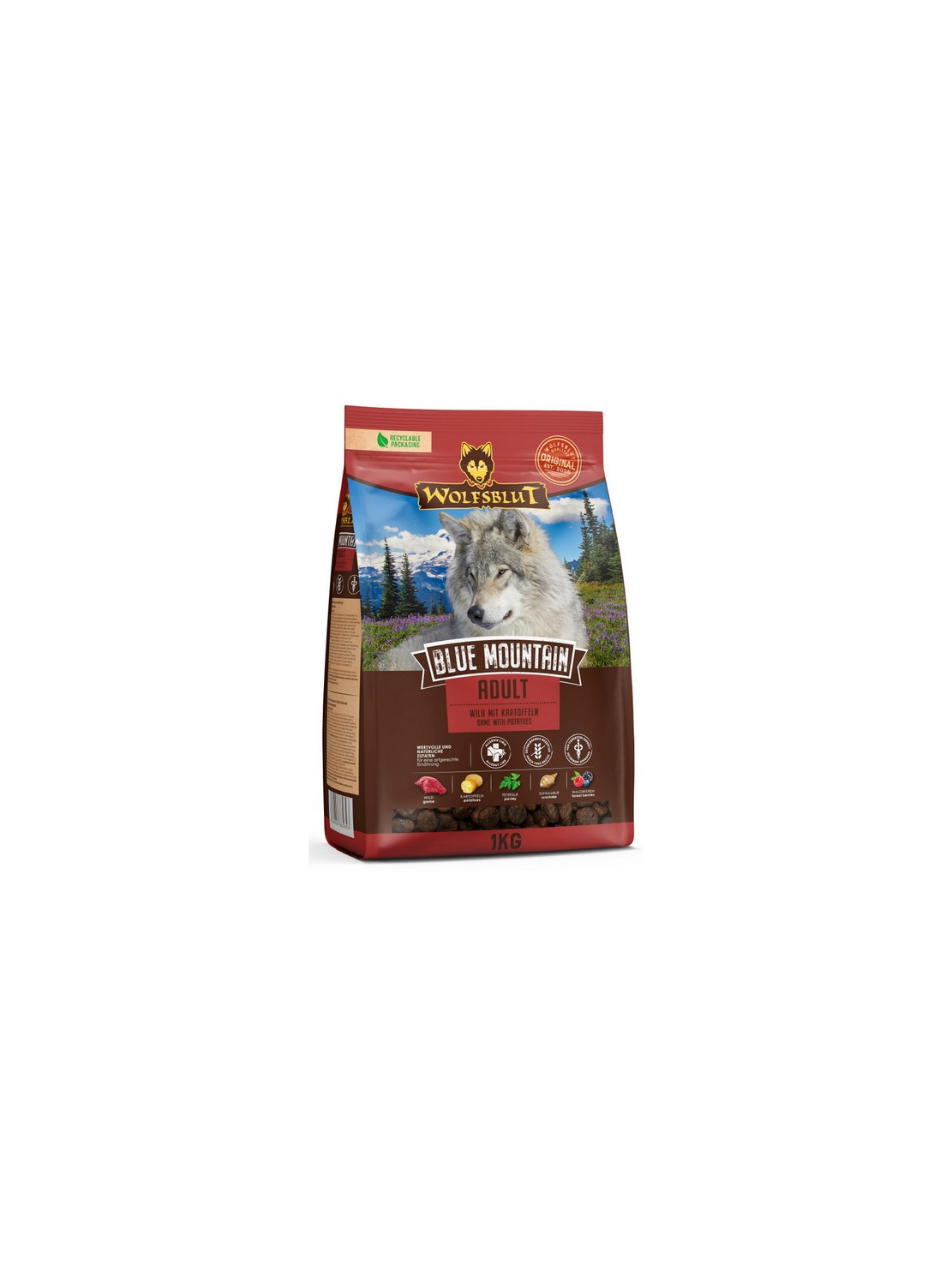 Wolfsblut Dog Blue Mountain Adult - dziczyzna i ziemniaki 1kg