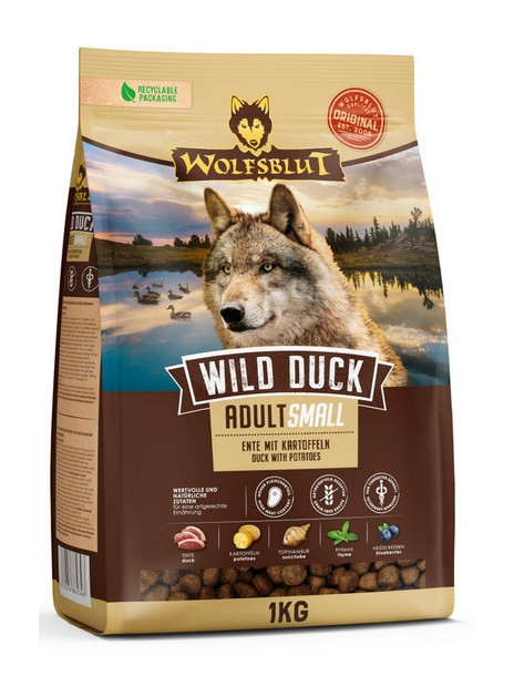 Wolfsblut Dog Wild Duck Adult Small - kaczka i bataty 1kg