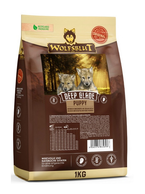 Wolfsblut Dog Deep Glade Puppy - jeleń i bawół 1kg