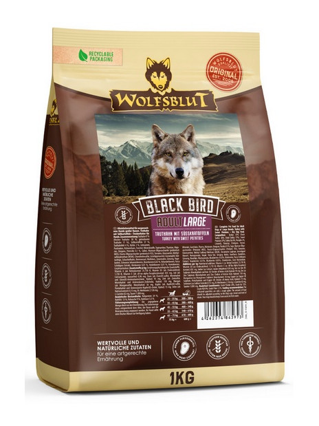 Wolfsblut Dog Black Bird Adult Large - indyk i bataty 1kg