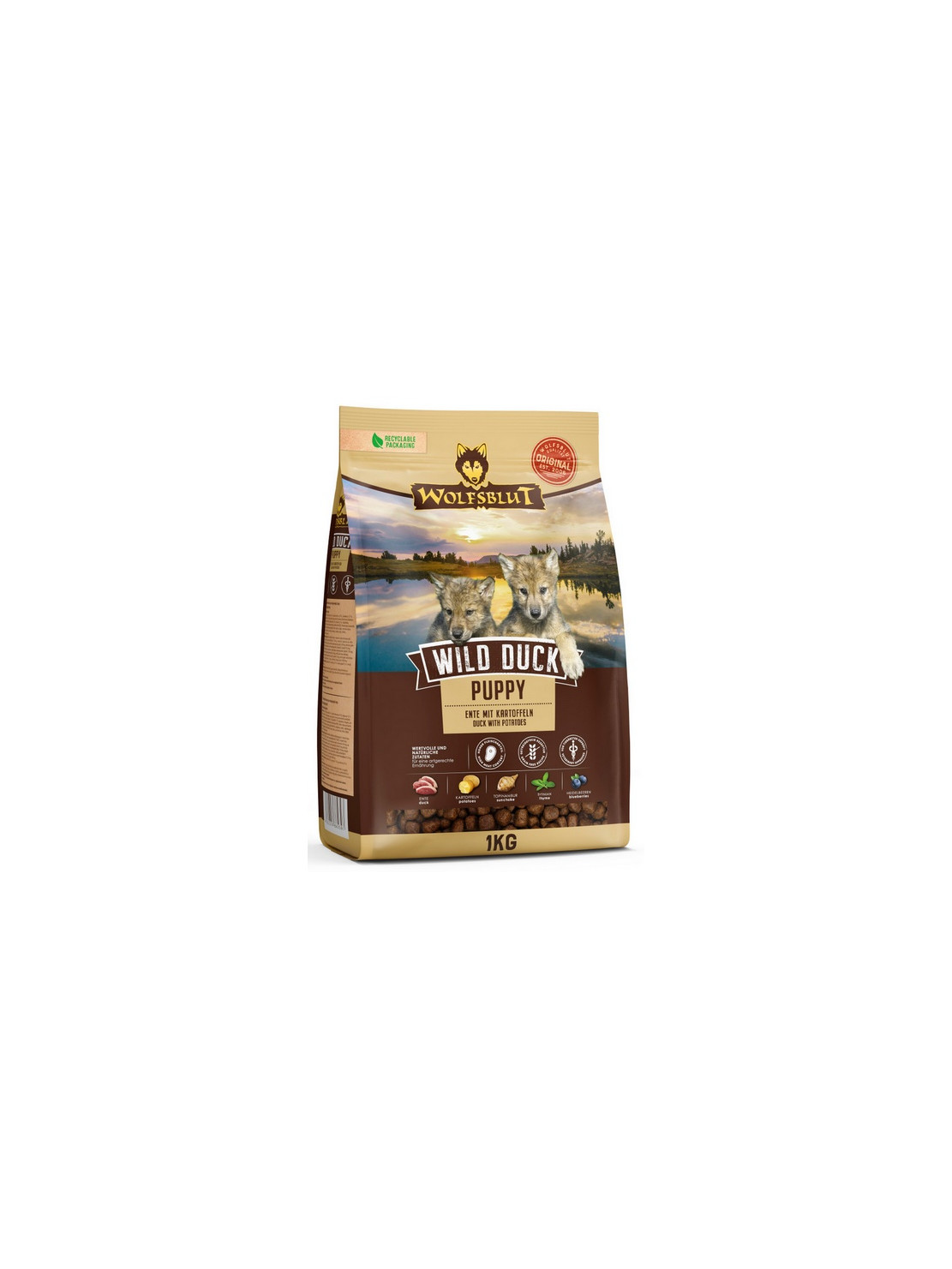 Wolfsblut Dog Wild Duck Puppy - kaczka i ziemniaki 1kg