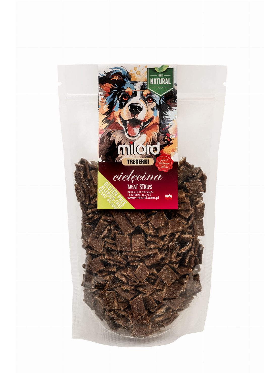 Milord Suszona CIELĘCINA W KAWAŁKACH treserki 140g