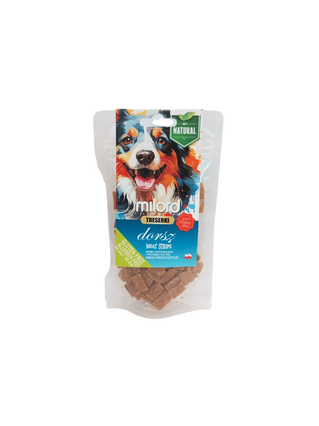 Milord Suszony DORSZ W KAWAŁKACH treserki 140g