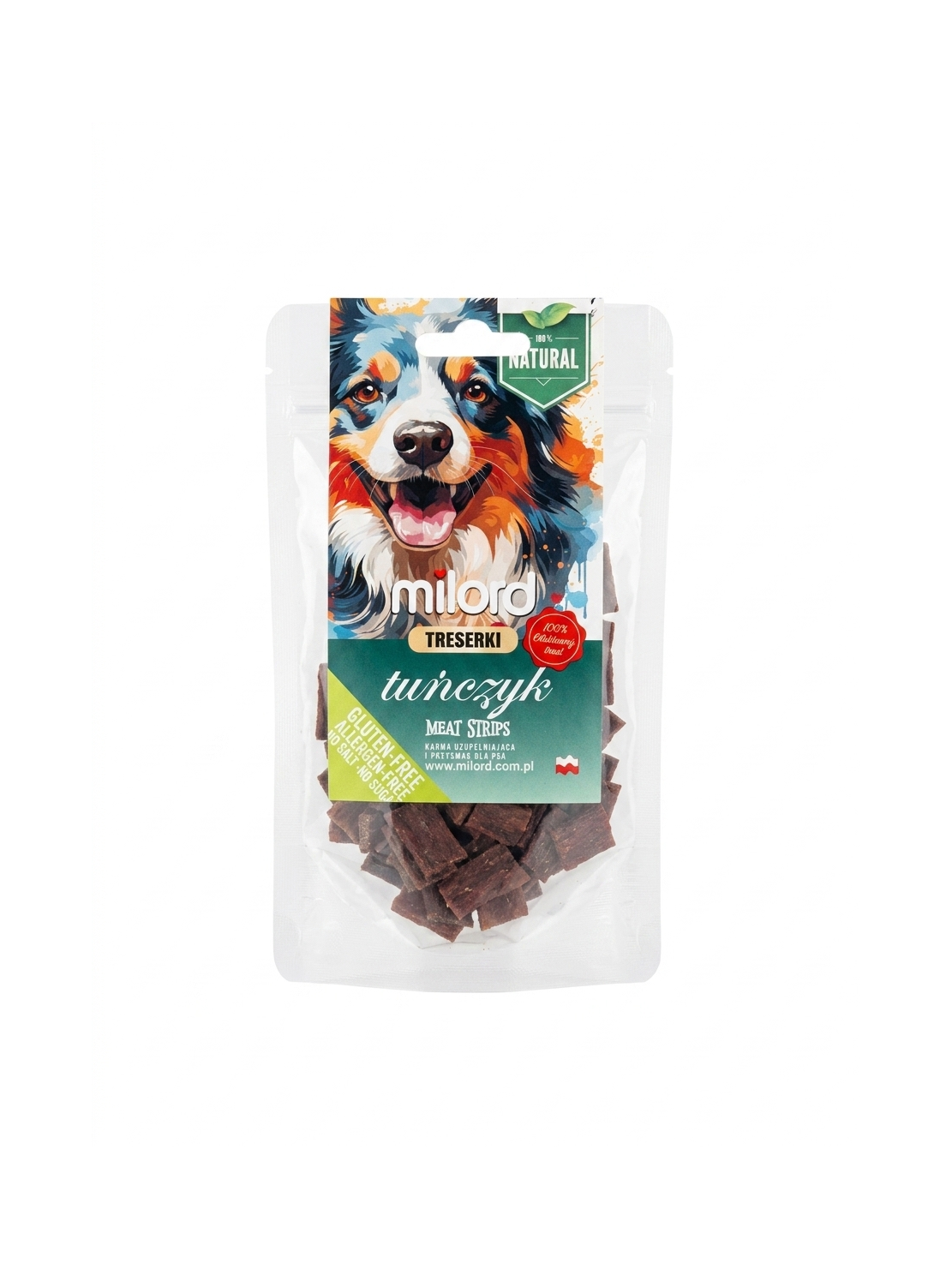 Milord Suszony TUŃCZYK W KAWAŁKACH treserki 140g