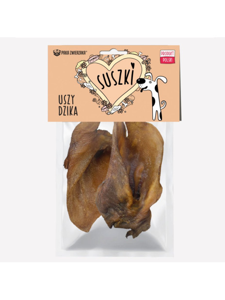 Gryzak dla psa PAKA ZWIERZAKA SUSZKI uszy dzika 2 szt.