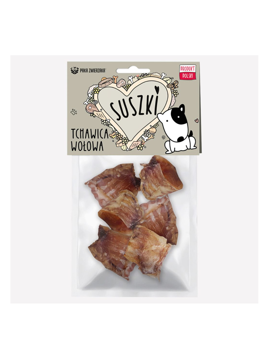 Gryzak dla psa PAKA ZWIERZAKA SUSZKI tchawica wołowa 100 g