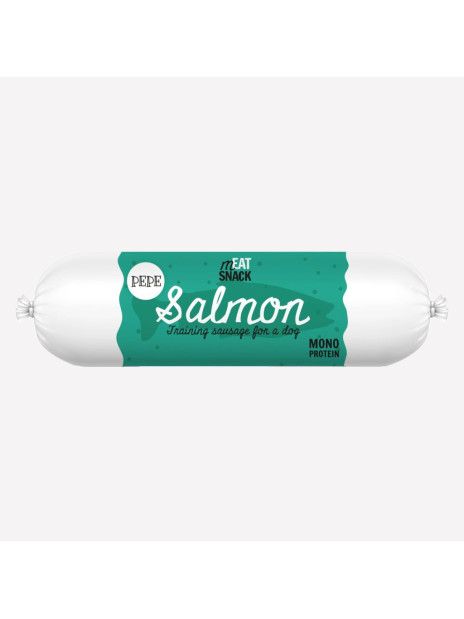 Przysmak dla psa PAKA ZWIERZAKA PEPE salmon kiełbaska łosoś 200 g
