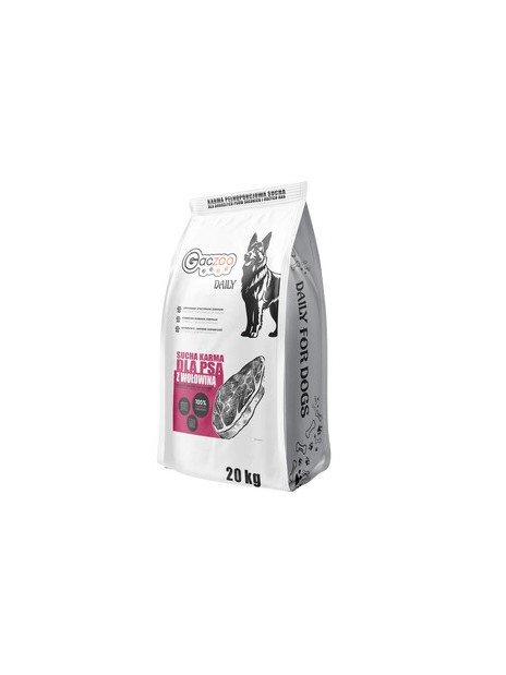 Gaczoo Daily karma sucha dla psa Wołowina 20 kg