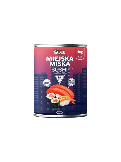 Gaczoo Miejska Miska karma mokra dla kota Sushi 400g