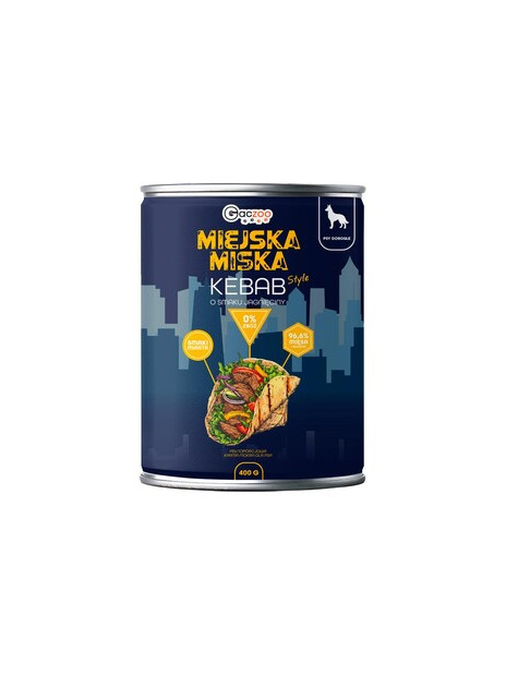 Gaczoo Miejska Miska karma mokra dla psa Kebab Jagnięcy 400g