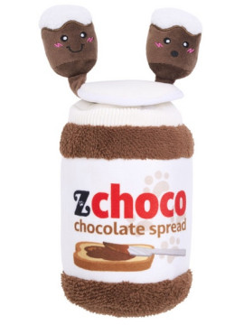 ZippyPaws Pluszowa norka bungee dla psa Słoik czekolady [ZP1112]