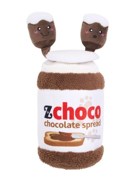 ZippyPaws Pluszowa norka bungee dla psa Słoik czekolady [ZP1112]