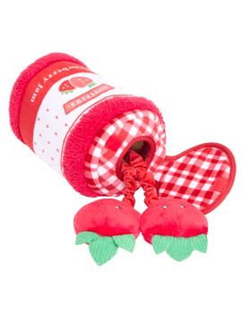 ZippyPaws Pluszowa norka bungee dla psa Dżem truskawkowy [ZP1113]