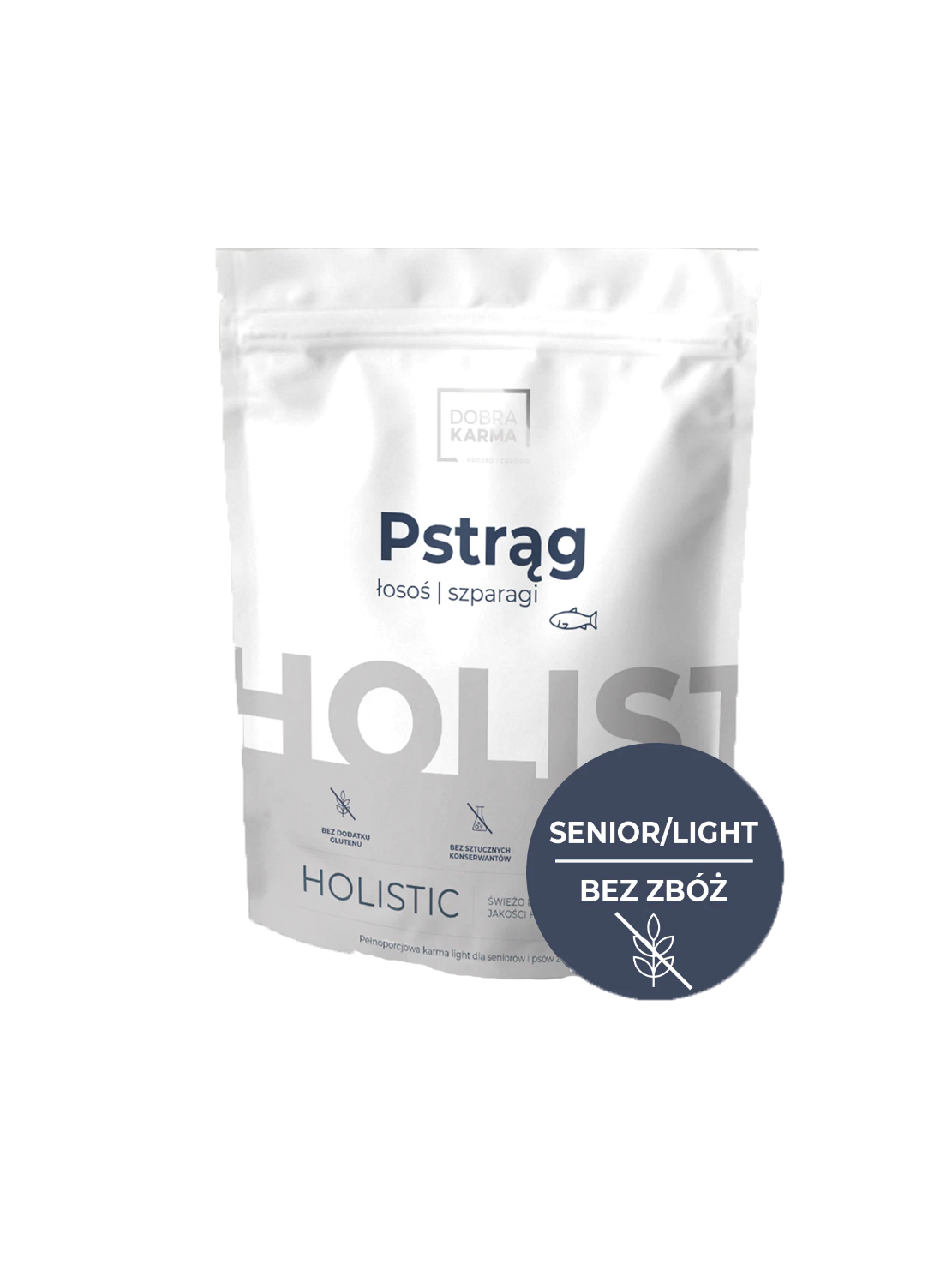 Bezzbożowa DobraKARMA Holistic - pstrąg | łosoś | szparagi (dla psa z nadwagą lub seniora) 2kg