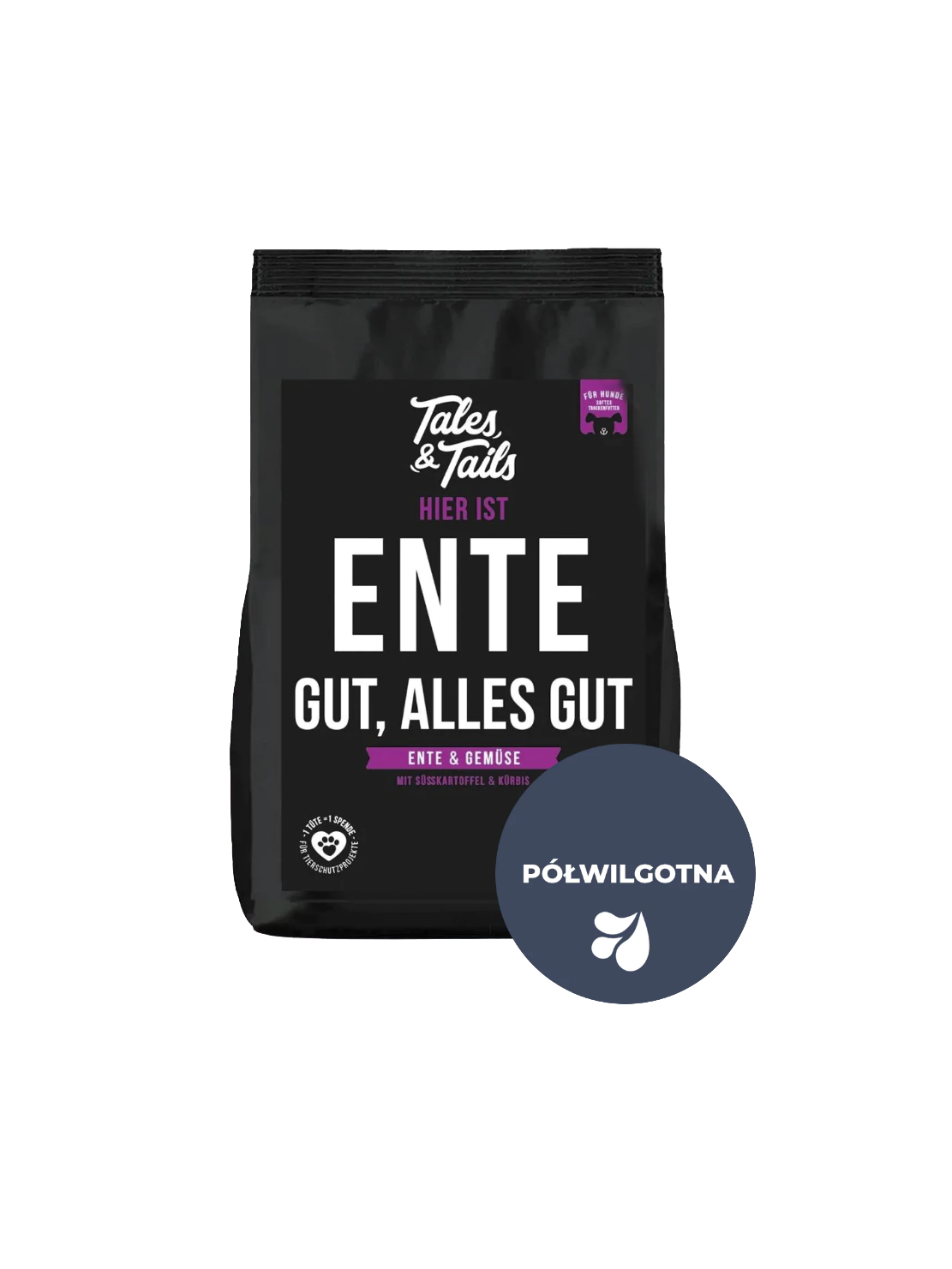 Tales & Tails Półwilgotna karma monobiałkowa „Kaczka Soft” 1,5 kg