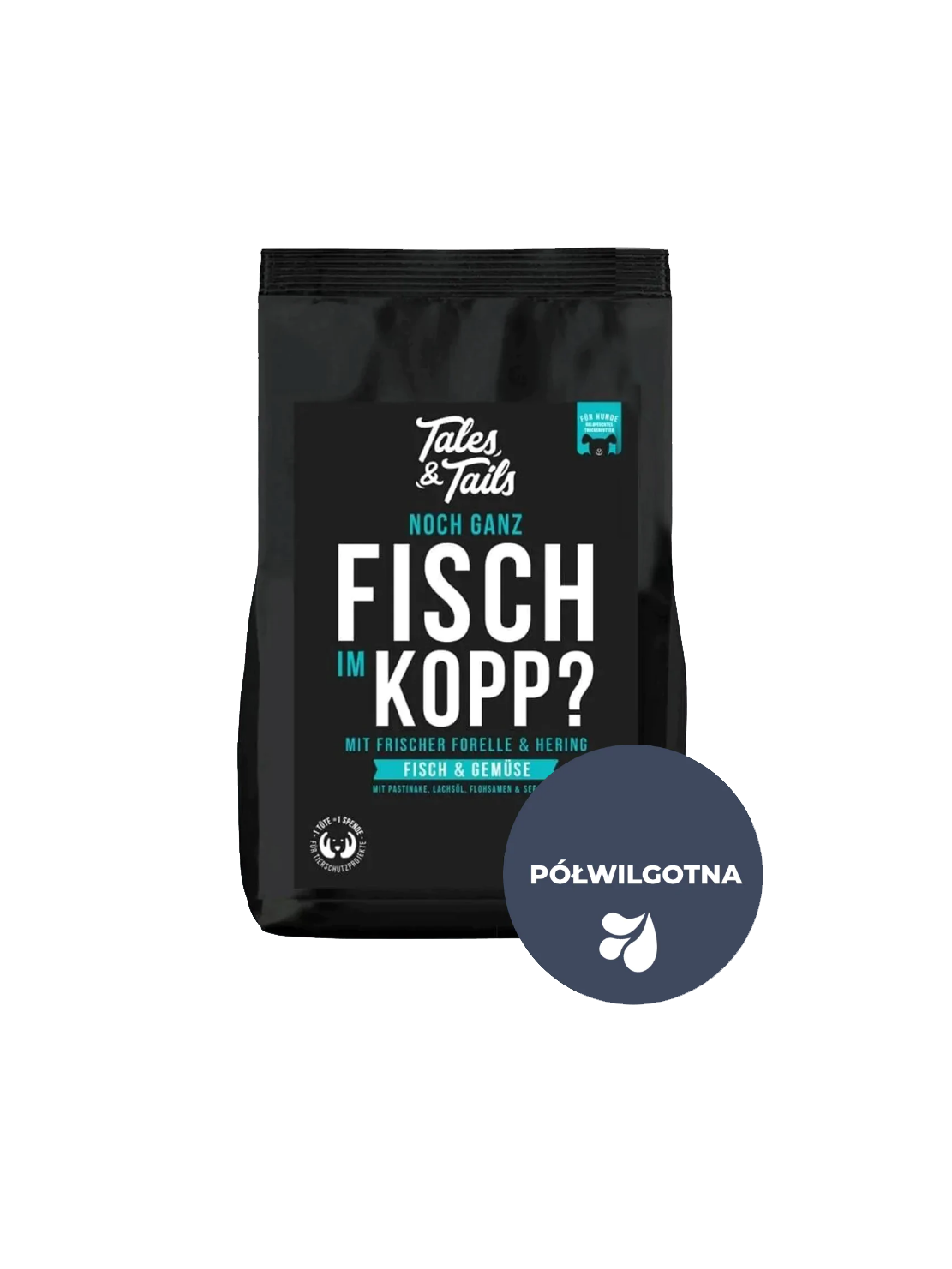 Tales & Tails Półwilgotna karma monobiałkowa „Ryba Soft” 1,5 kg