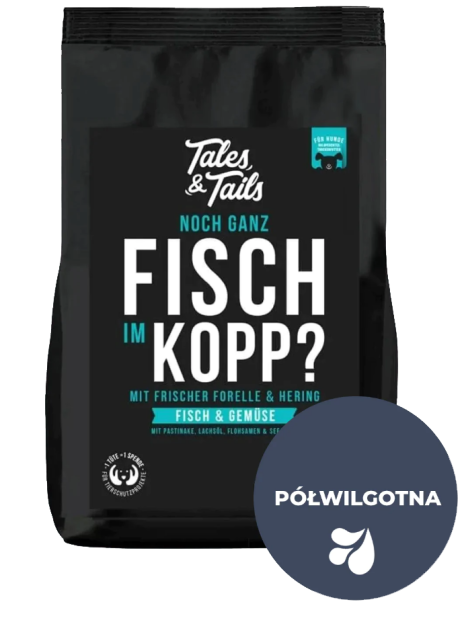 Tales & Tails Półwilgotna karma monobiałkowa „Ryba Soft” 1,5 kg