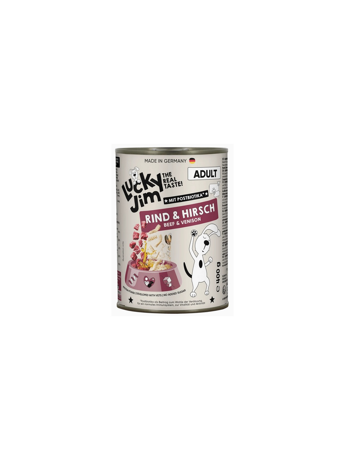 Lucky Jim Classic Adult Wołowina i jeleń puszka 400g